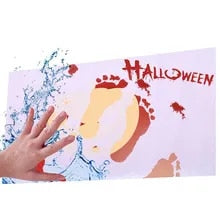 Bloody Bath Mat Halloween Color Changing Bath Mat Bathroom Floor Non-Slip Water Mat Halloween Party Carpet Festival Door Mats