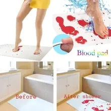 Bloody Bath Mat Halloween Color Changing Bath Mat Bathroom Floor Non-Slip Water Mat Halloween Party Carpet Festival Door Mats