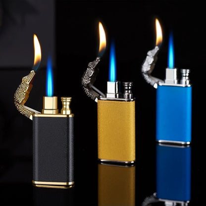 Dragon Faucet Double Fire Lighter Metal Inflatable Windproof Lighter