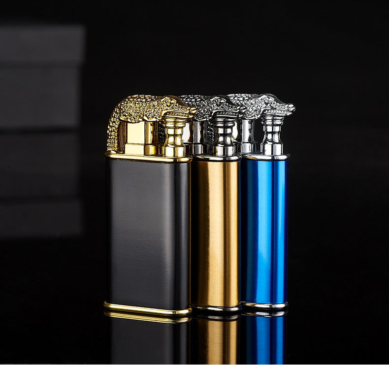 Dragon Faucet Double Fire Lighter Metal Inflatable Windproof Lighter