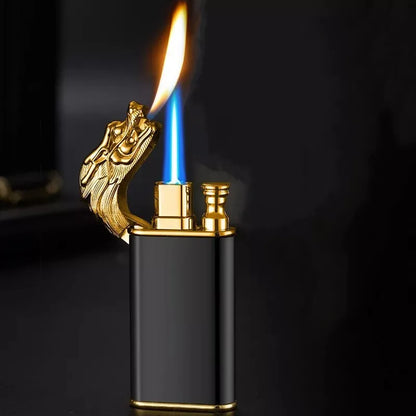 Dragon Faucet Double Fire Lighter Metal Inflatable Windproof Lighter